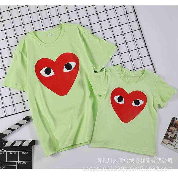 

short sleeve chuanjiu embroidery love cotton round neck baoling men and women lovers' girlfriends fashion brand, White;black