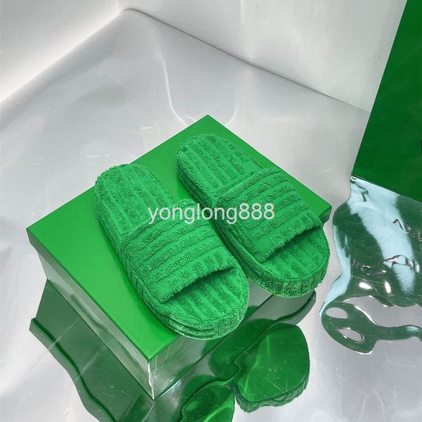 

slippers high end quality green towel slippers style outdoor wear in autumn casual and comfortable flip flops for women, Black