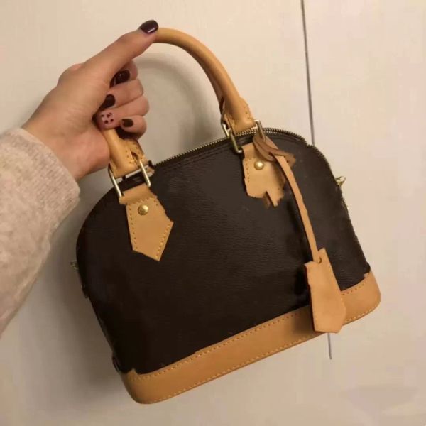 

alma bb pm shell bag women genuine leather handbags flower embossed shoulder bags with lock designer handbags crossbody 25m aaa