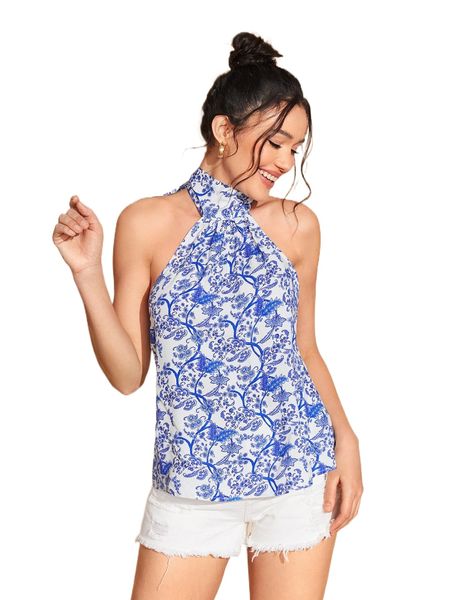 

x marina oliveira f.loral print b.ackless h.alter o9mr#, White