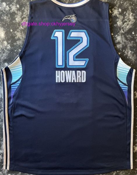 

ad rare authentic stitched orl dwight howard 2009 all star east basketball jerseys mens kids throwback jersey, Black