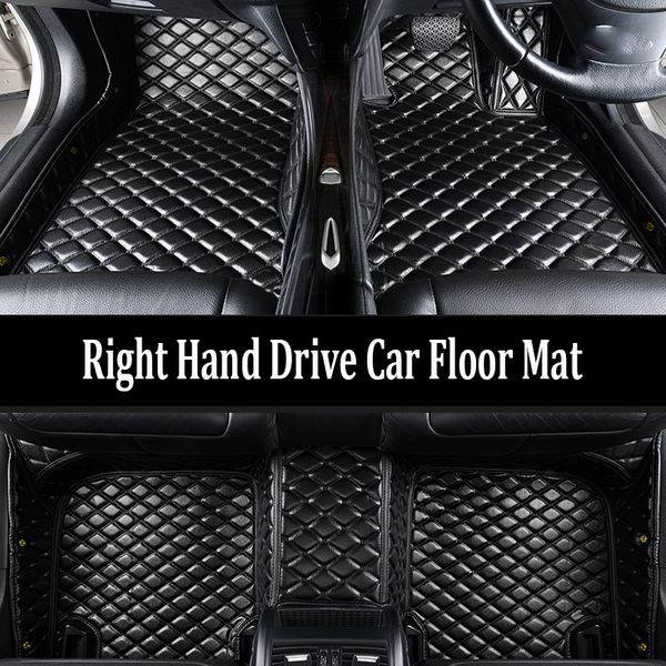 

right hand drive leather car floor mats for toyota chr c-hr c hr 2018-2020 year custom carpet cover