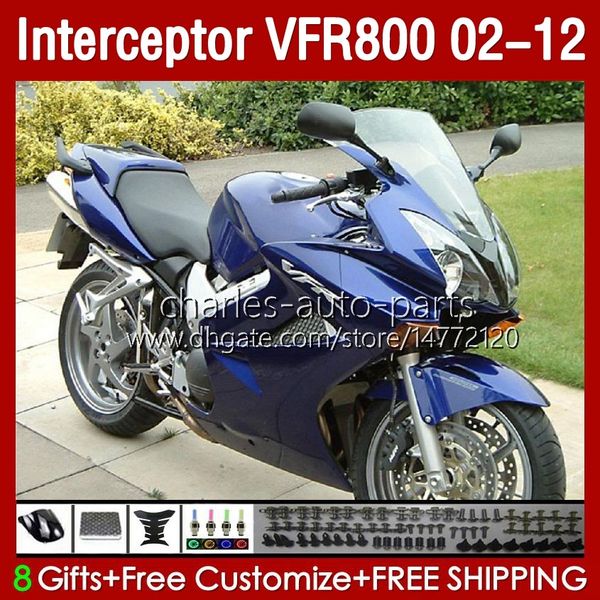 Verkleidungen für HONDA Interceptor VFR800 VFR 800 RR CC 800RR VFR800RR Stock Blue 02 03 04 05 06 07 Karosserie 129No.88 800CC 2002 2008 2009 2010 2011 2012 VFR-800 02-12 Karosserie