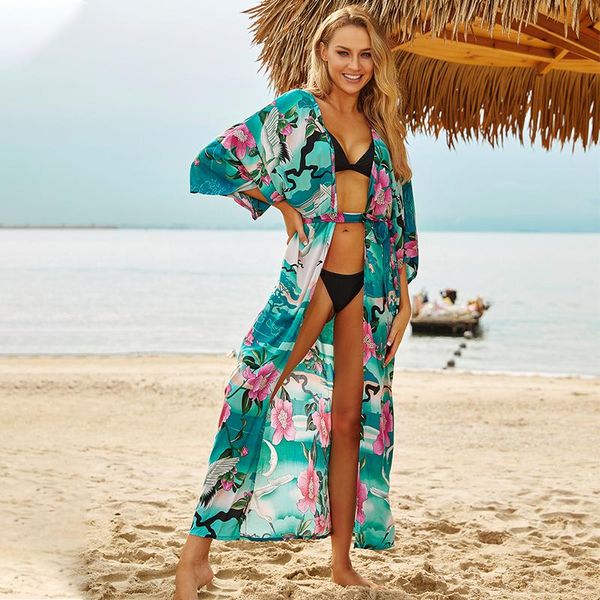 Повседневные платья в китайском стиле летние женщины на пляже