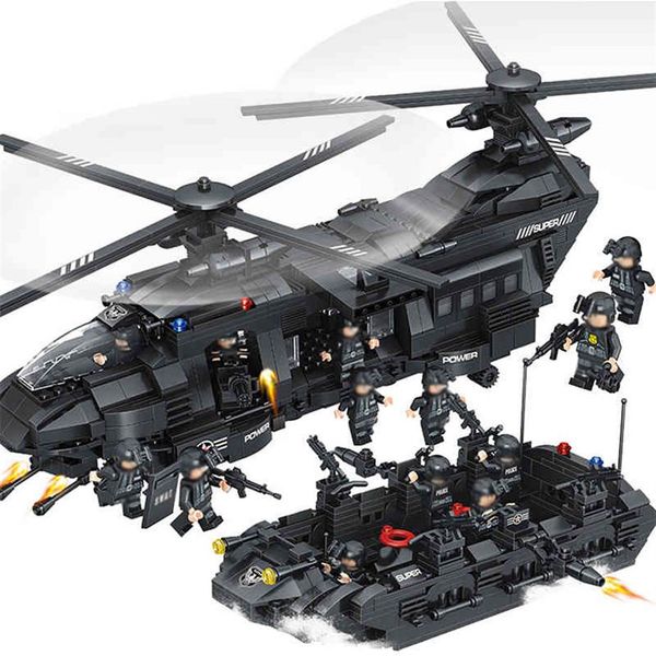 

1351pcs military city police model building blocks kits swat team transport269j