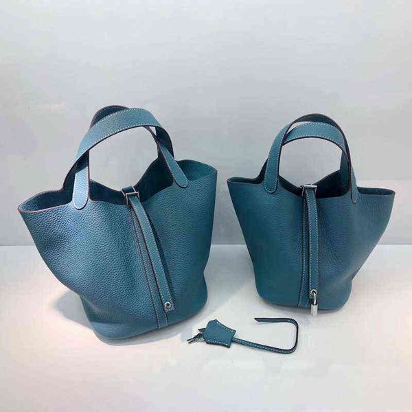 

leather togo original h home food basket bag portable bucket hand
