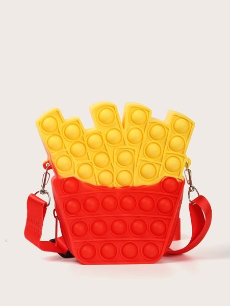

kids random strap colorblock cartoon design bubble novelty bag she