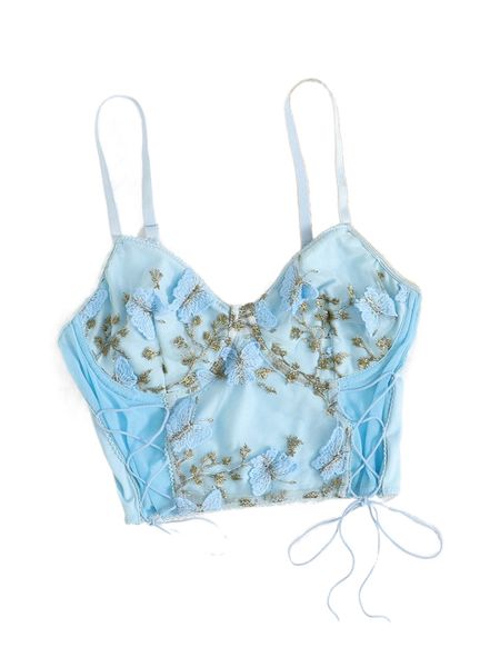 

embroidery appliques detail cami h6m7#, White