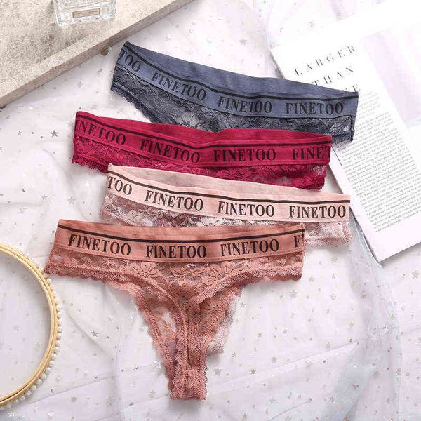 Dantel Kadın Tanga Külot Mektup Desen Saf Renk Lingerie 1 adet Seksi T Pantolon Lingerie Avrupa Tarzı Kadın Külot İç W220324