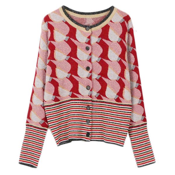 

women's sweaters autumn and winter women's wear contrast color peach heart gold thread round neck long sleeve slim fitting pink kn, White;black