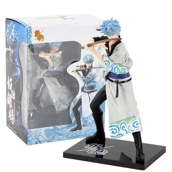 

huiya01 18cm silver soul gintama figure banpresto dx vol.1 sakata gintoki action figure pvc collectible model toy q0722