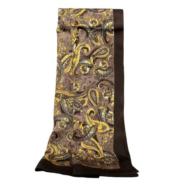 

men's 100% silk scarf business cravat double layer neckerchief floral print, Blue;gray
