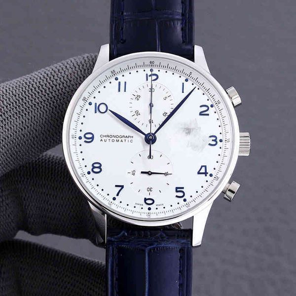 

zf portugal meter men's watch timing series fully automatic mechanical with function high-end, Slivery;brown