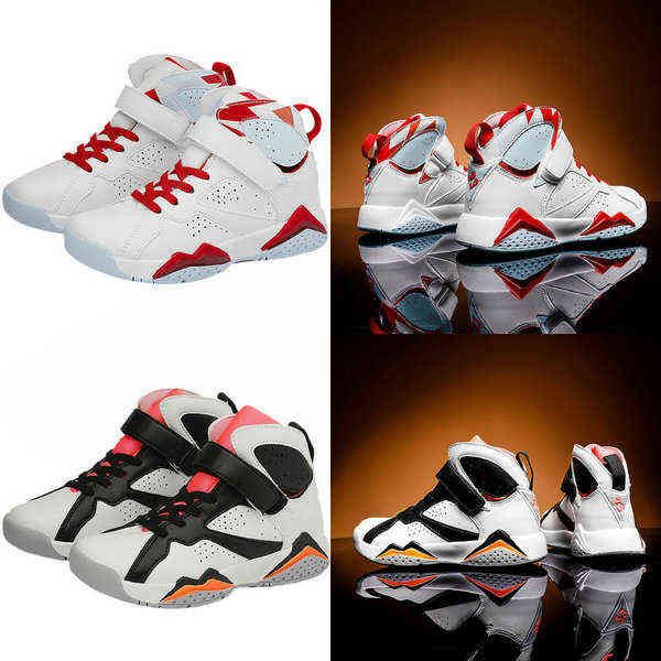 

boots  retro gs white z mist kids basketall shoes 7s fuchsia glow youth sneakers vii lava cool grey black pink boy and gilrs
