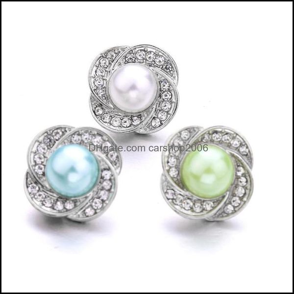 

charms wholesale sier color snap button jewelry findings crystal rhinestone 18mm metal snaps buttons diy bracelet jewell dhseller2010 dhxrv, Bronze;silver