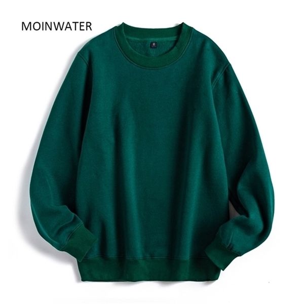 

moinwater women fleece warm hoodies lady casual streetwear sweatshirt female thick outerwear for winter mh2013 201208, Black