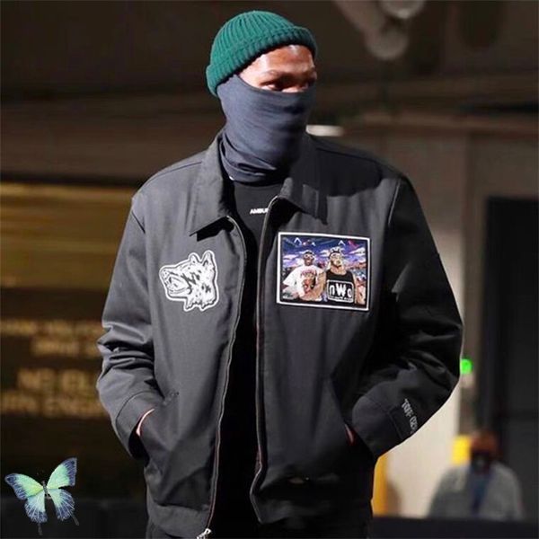 

black 2 styles jackets heavy embroidered zipper jacket 2022ss, Black;brown