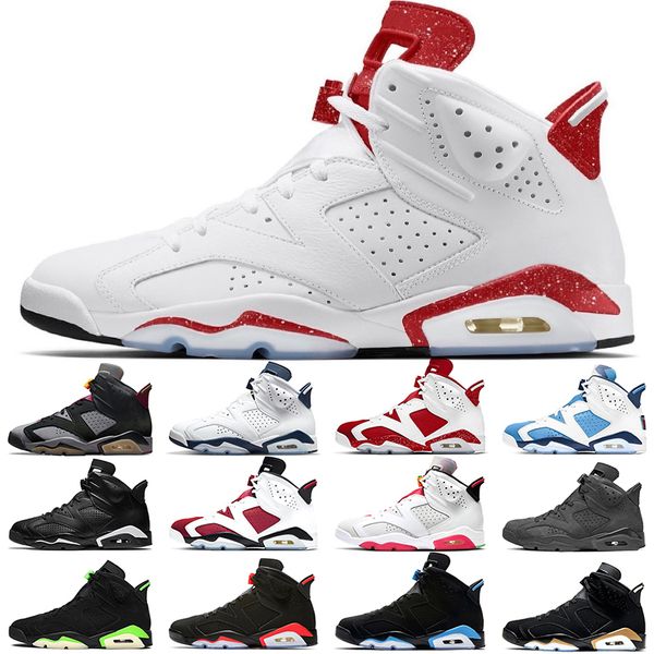 

men basketball shoes 6 jumpman 6s metallic silver red oreo bordeaux midnight navy unc carmine hare triple black infrared mens trainers sport
