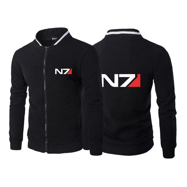 Felpe con cappuccio da uomo 2022 Mass Effect N7 autunno maglione di cotone giacche da uomo cerniera comodo cappotto classico lavorato a maglia bello casual C