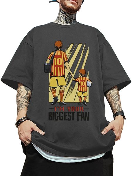 

men slogan & figure graphic tee e1q0#, White;black