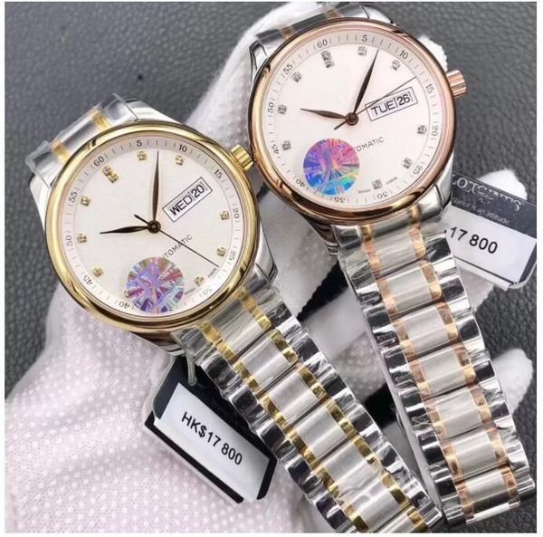 

jf watch diameter 38.5 mm equipped with 2836 grinding movement dual calendar display function 316 fine steel case sapphire glass mirror men&, Slivery;brown