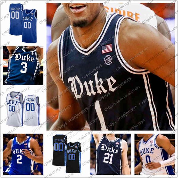 

custom new duke blue devils 2020 retro navy basketball jerseys 4xl vernon carey jr tre jones cassius stanley matthew hurt men youth kid, Black