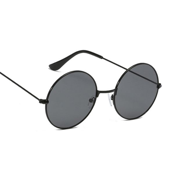 

vintage small round sunglass woman brand digner sunglass female light metals colorful mirror retro black circle oculos de sol, White;black