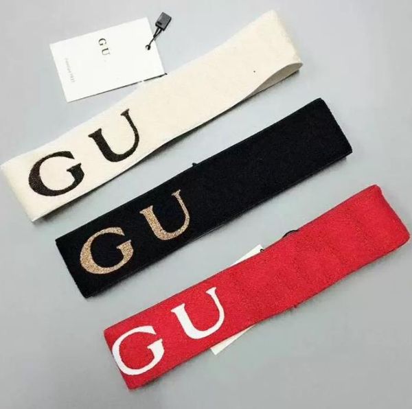 

luxury designer headbands women 3color brand letter print elastic headband sport hair bands headwraps hat accessories, Silver