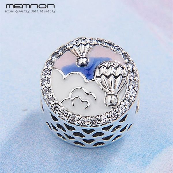 

authentic 925 sterling silver summer beads air balloon trip charms fits european pandora style jewelry bracelets & necklace diy for, Black