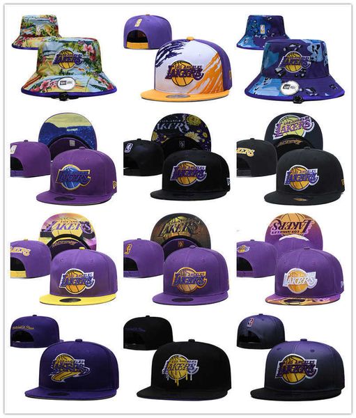 

snapbacks los angeles''lakers''basketball hats sports caps adjustable fit hat, Black;white