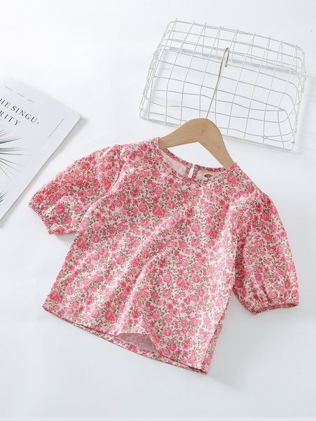 

toddler girls puff sleeve ditsy floral blouse she, White;black