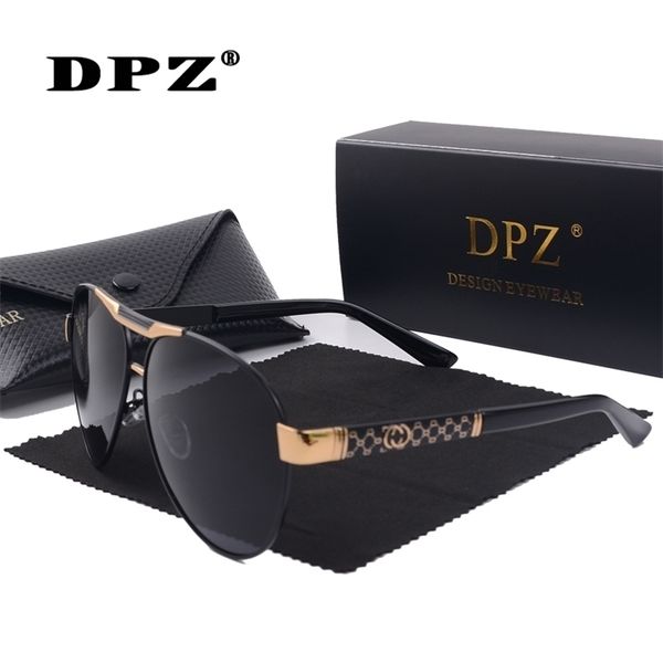 

dpz polarized sunglasses men driving classic retro women sun glasses male tion 60mm uv400 del 220526, White;black
