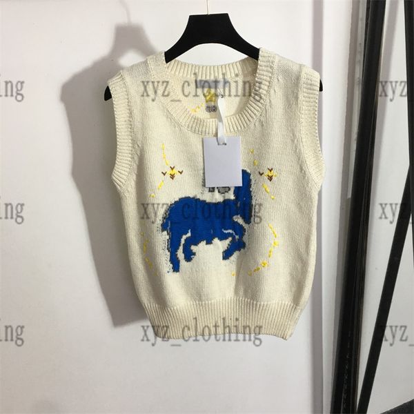 

2022fw designer knitted t shirts vest summer women goat versatile fitness knit sweater desigen cotton high-end t-shirt for womens size sml, White