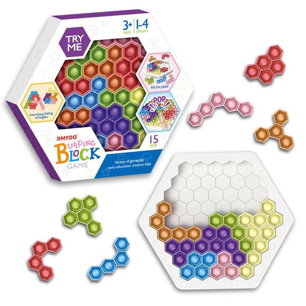 UPS Fidget Bubble Neues Dekompressionsspielzeug aus Silikonblock, Bausteine, Puzzle, Tischspiel