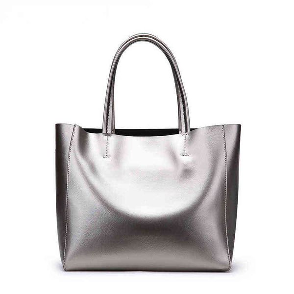 Bolsas de noite de couro prateado branco Mulheres de luxo Big Ladies ombro bolsas femininas Handbags Mão de alta mão 2022 Trendência 220709