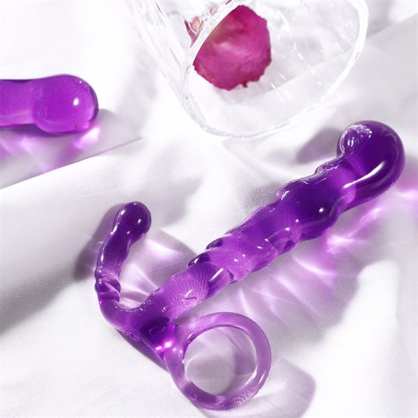Plug anale in silicone Perline Jelly Toys Skin Feeling Dildo Adulto sexy per uomo Butt Prodotti Donna