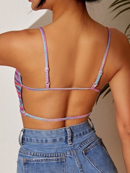 

tie dye cutout cami m5p2#, White