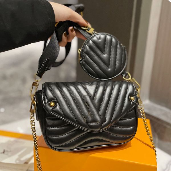 

crossbody bag quilting multi function round coin handbag purse genuine leather shoulder shopping bags underarm flip gold metal removable str