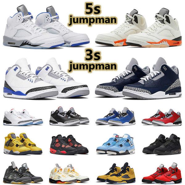 

men basketball shoes jumpman5s retro stealth sail raging bull racer blue 5 blue bird shattered backboard outdoor mens trainer, Black