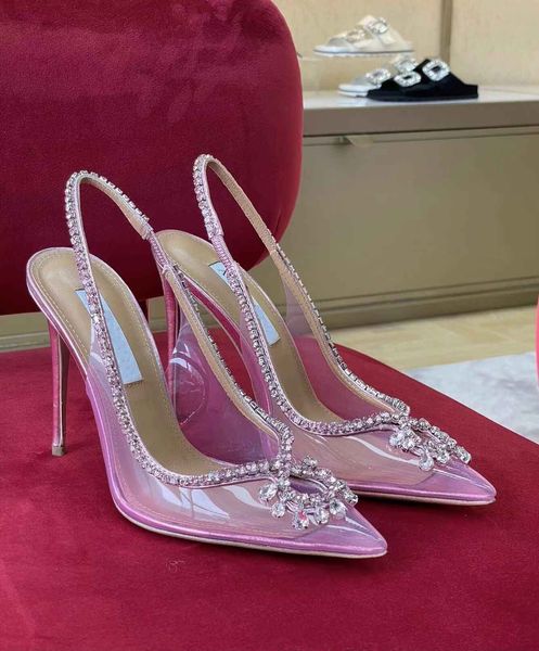 Yaz Markaları Temptation Sandalet Ayakkabı Kadın Stiletto Topuklu Kristaller Süsleme Deri Lady Gladyatör Sandalyas Zarif Yürüyüş