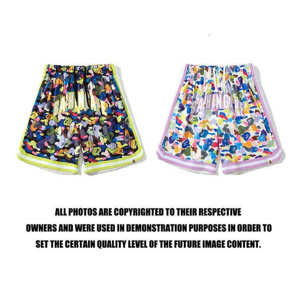

candy trendy camouflage breathable mesh sports shorts for men and women, White;black