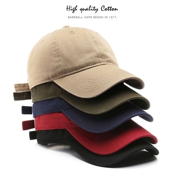 

sleckton cotton baseball cap for men and women fashion hat solid dad hat washed adjustable 220811, Blue;gray