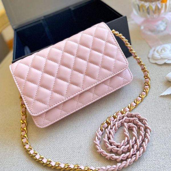 Retro Klasik Mini Dream Fortune Çanta Lüks Tasarımcı Dana Derisi Degrade cüzdan Zincir Kapitone Ekose Donanım Kapak Toka Toptan omuz Crossbody Çanta