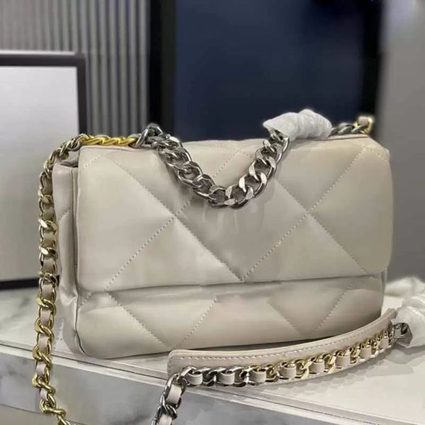 

new women flap mini totes bags white genuine leather classic handbags luxury multi-color chain silver portable crossbody designer bags shoul