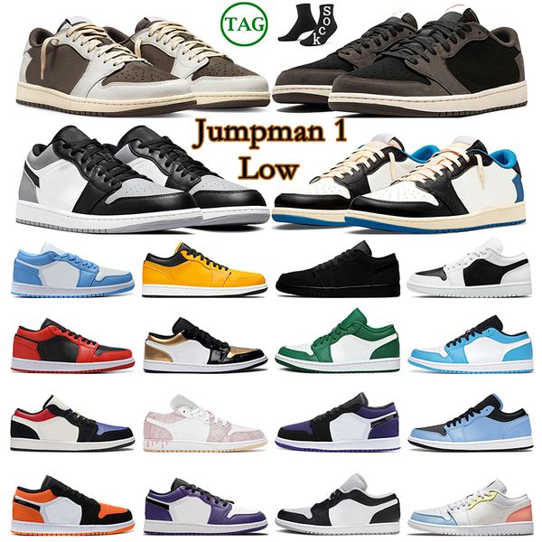 

1 low men women basketball shoes 1s lows mocha panda wolf grey paint drip unc shadow toe pinksicle mens womens trainers sports sneakers