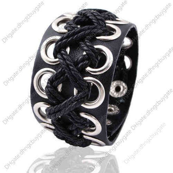 

knitting rope men's bracelet non mainstream fashion jewelry student creative girl, Silver