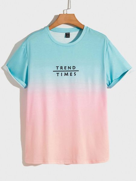 

men ombre & letter graphic tee m1ba#, White;black
