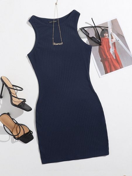 

rib-knit bodycon dress 08yi#, Black;gray