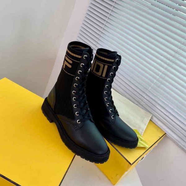 

boots zucca cuff ribbed sock-like flats ankle combat boots rockoko stretch-knit black leather lace up biker booties for women luxury designe