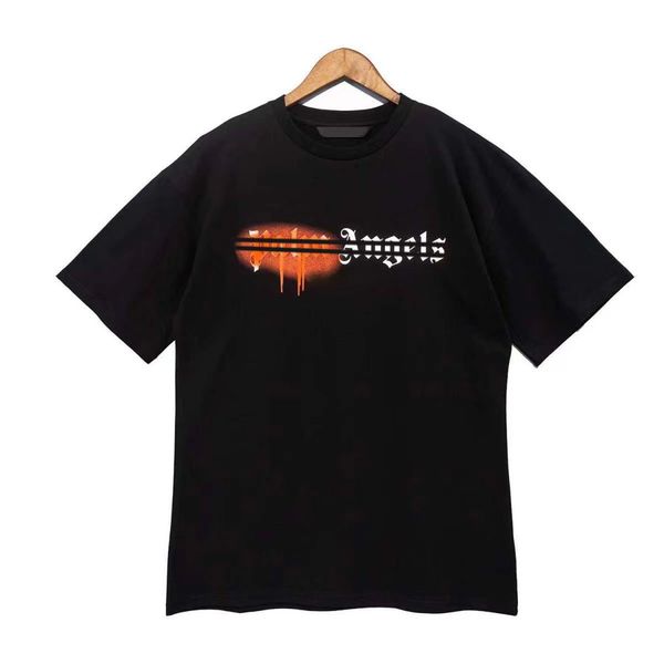 

2022 designer of luxury t-shirt brand palms angels angel t shirt pa clothing spray letter short sleeve spring summer tide men and women, White;black